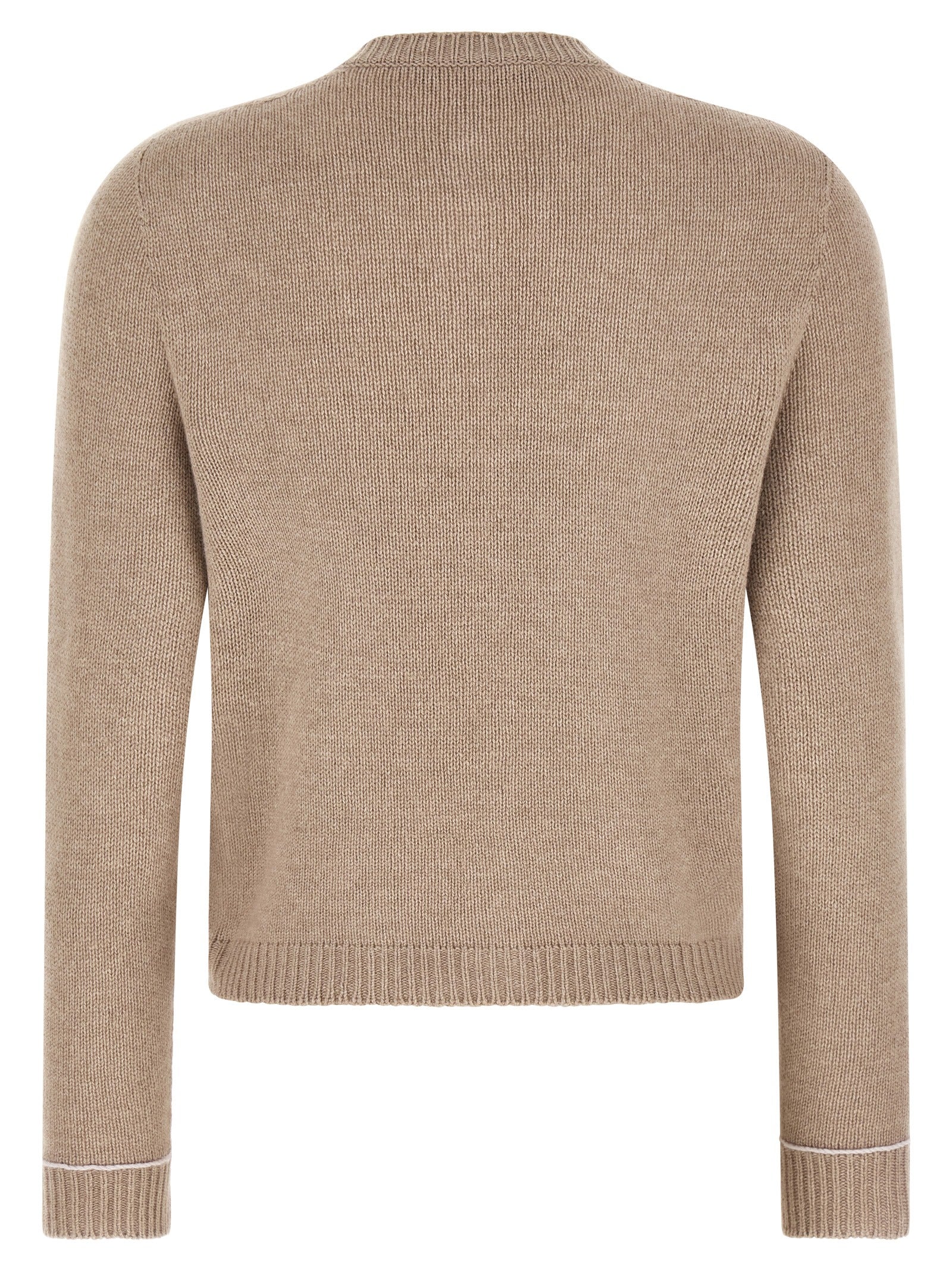 Fabiana Filippi Beige Virgin Wool Cardigan