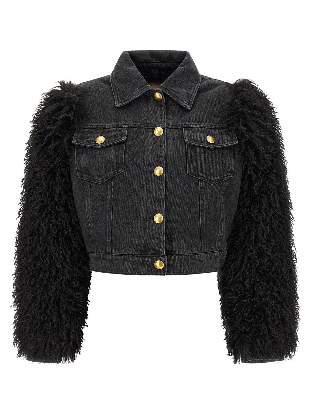 Twinset Black Cotton Denim Jacket