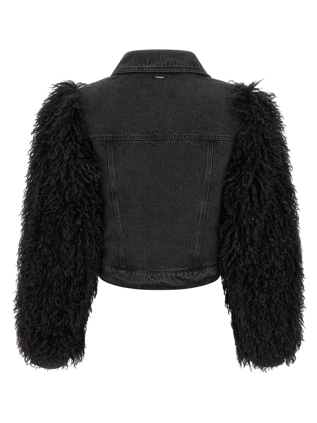 Twinset Black Cotton Denim Jacket