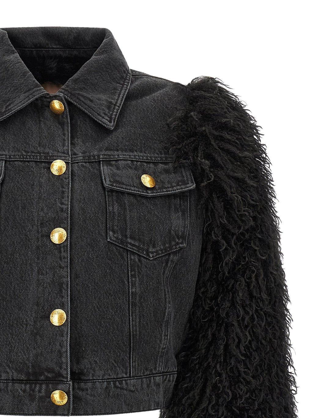 Twinset Black Cotton Denim Jacket
