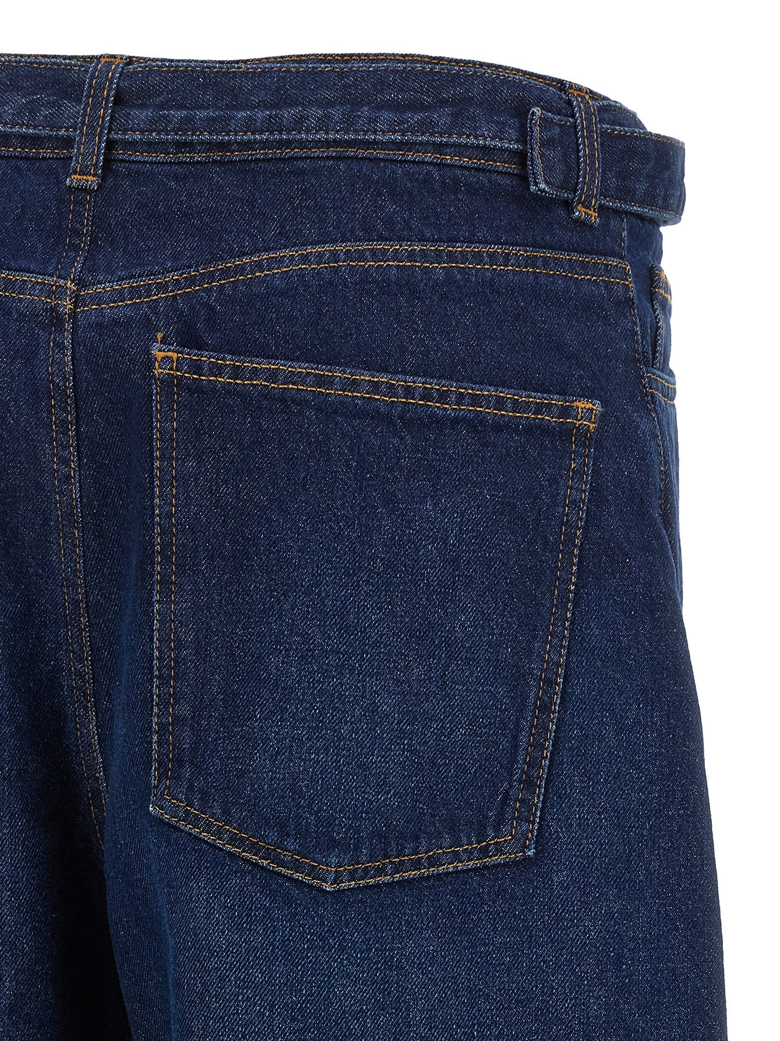 Twinset Blue Cotton High-Waisted Jean