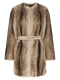 Twinset Brown Polyester Coat