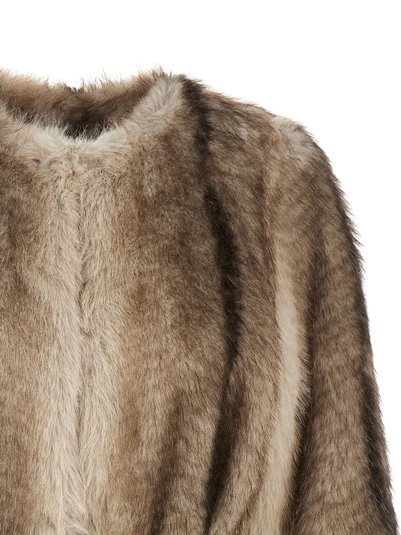 Twinset Brown Polyester Coat