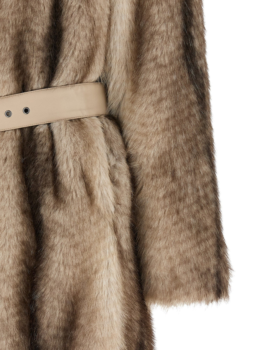 Twinset Brown Polyester Coat
