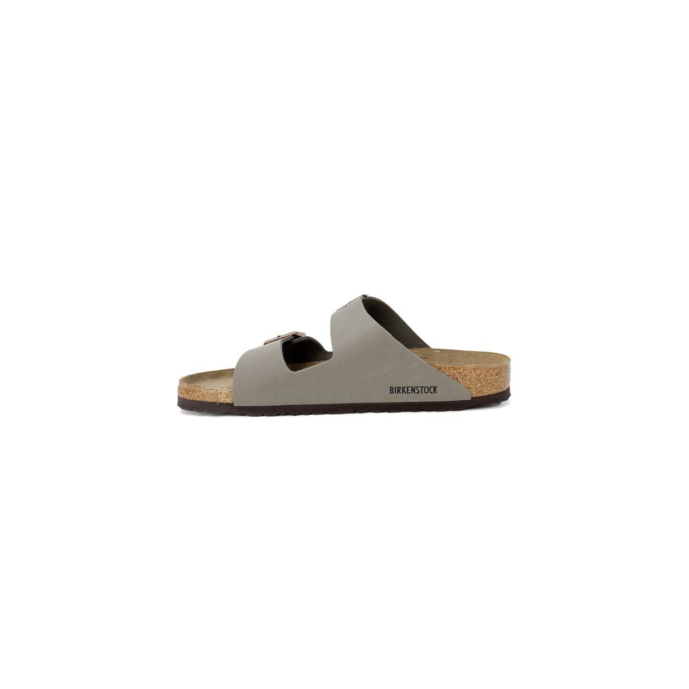 Birkenstock Gray Leather Flat Sandals