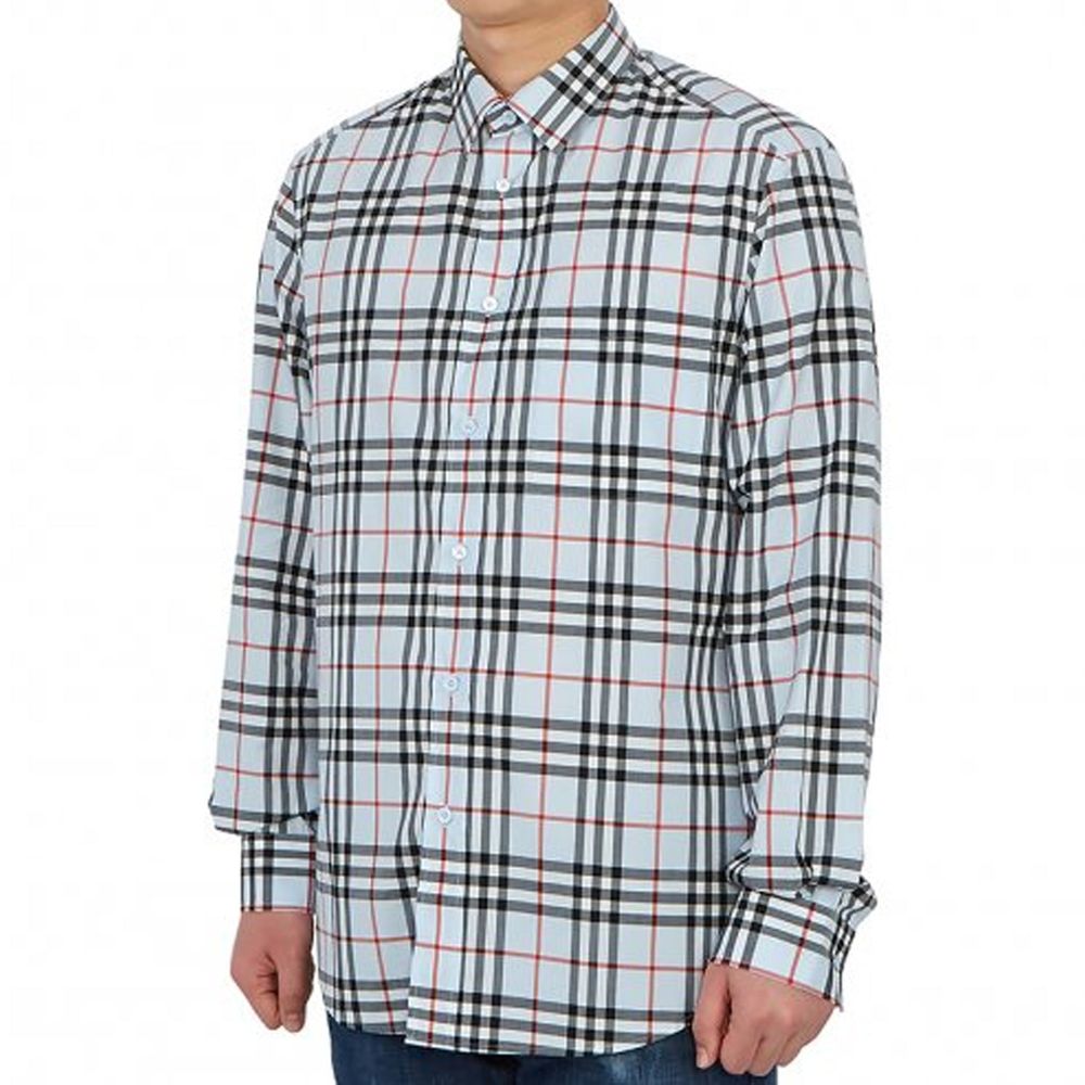 Burberry Blue Cotton Dress Shirt