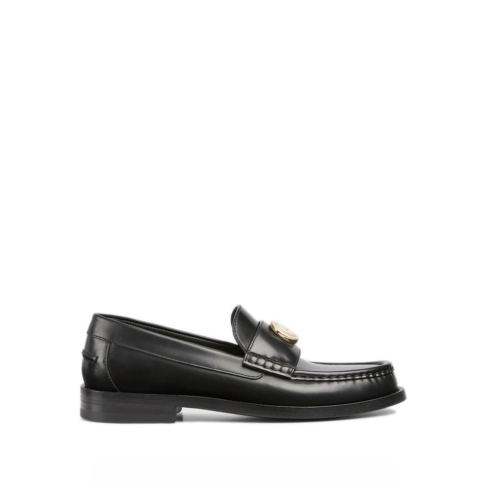 Gucci Black Leather Slip-On Loafers Gucci