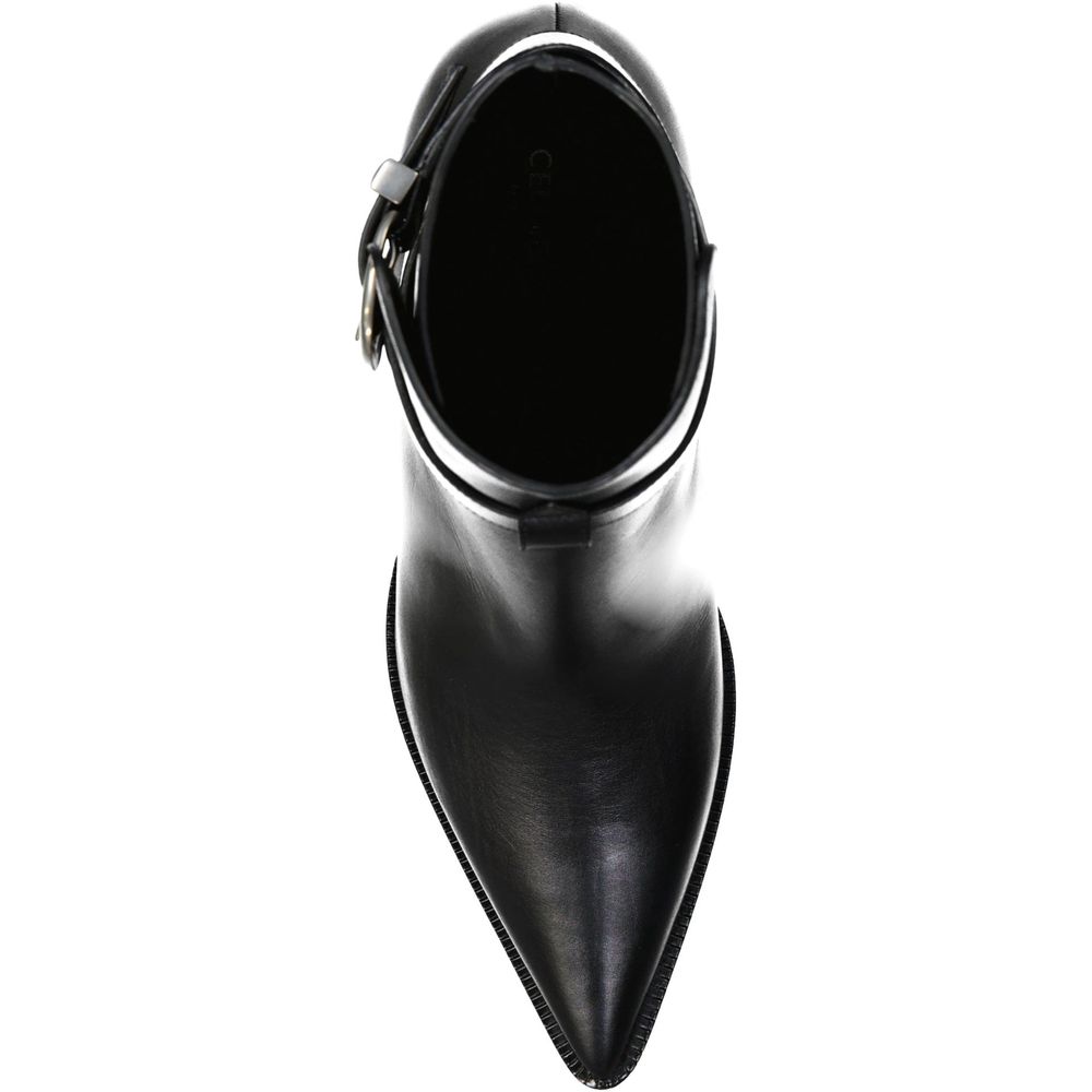 Celine Black Calfskin High Heel Boots