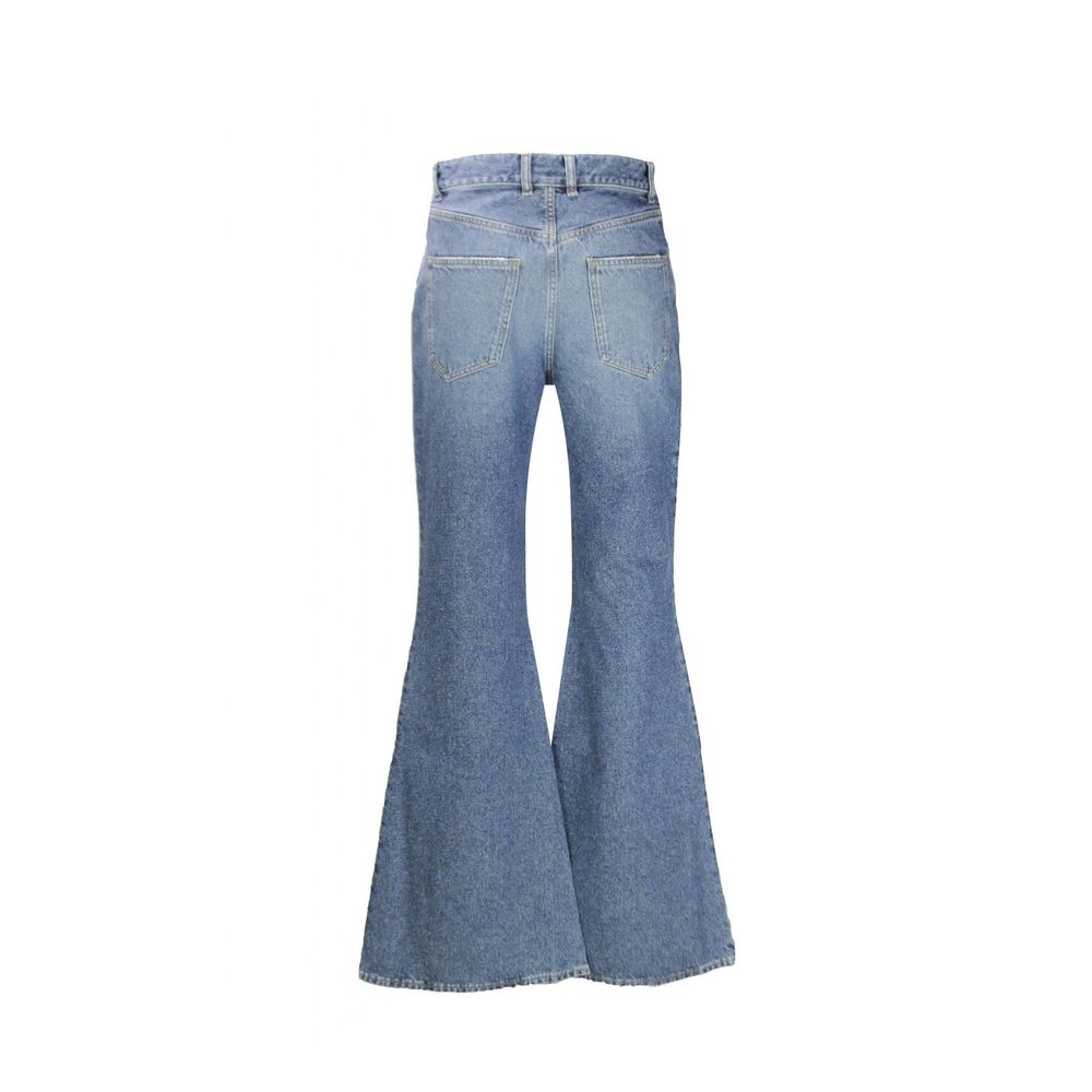 Chloé Blue Cotton Flared Jeans Chloé