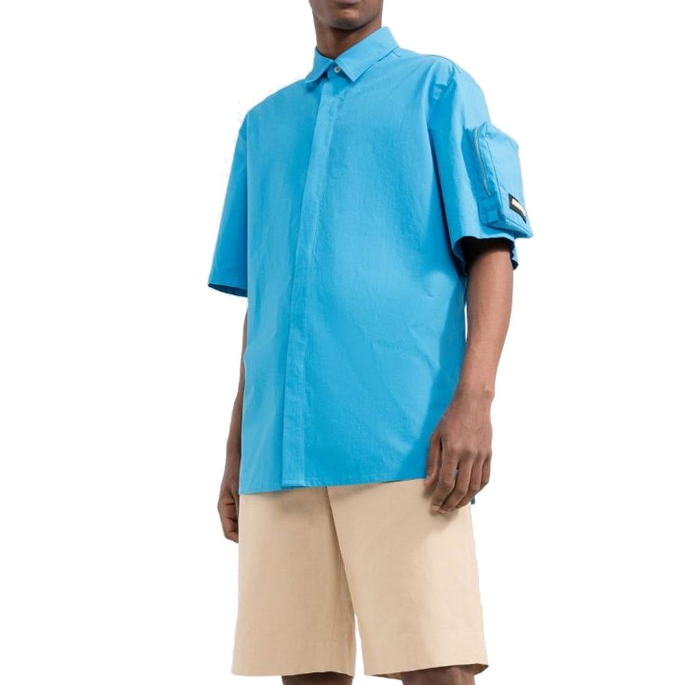 Ambush Blue Cotton Shortsleeve Shirt