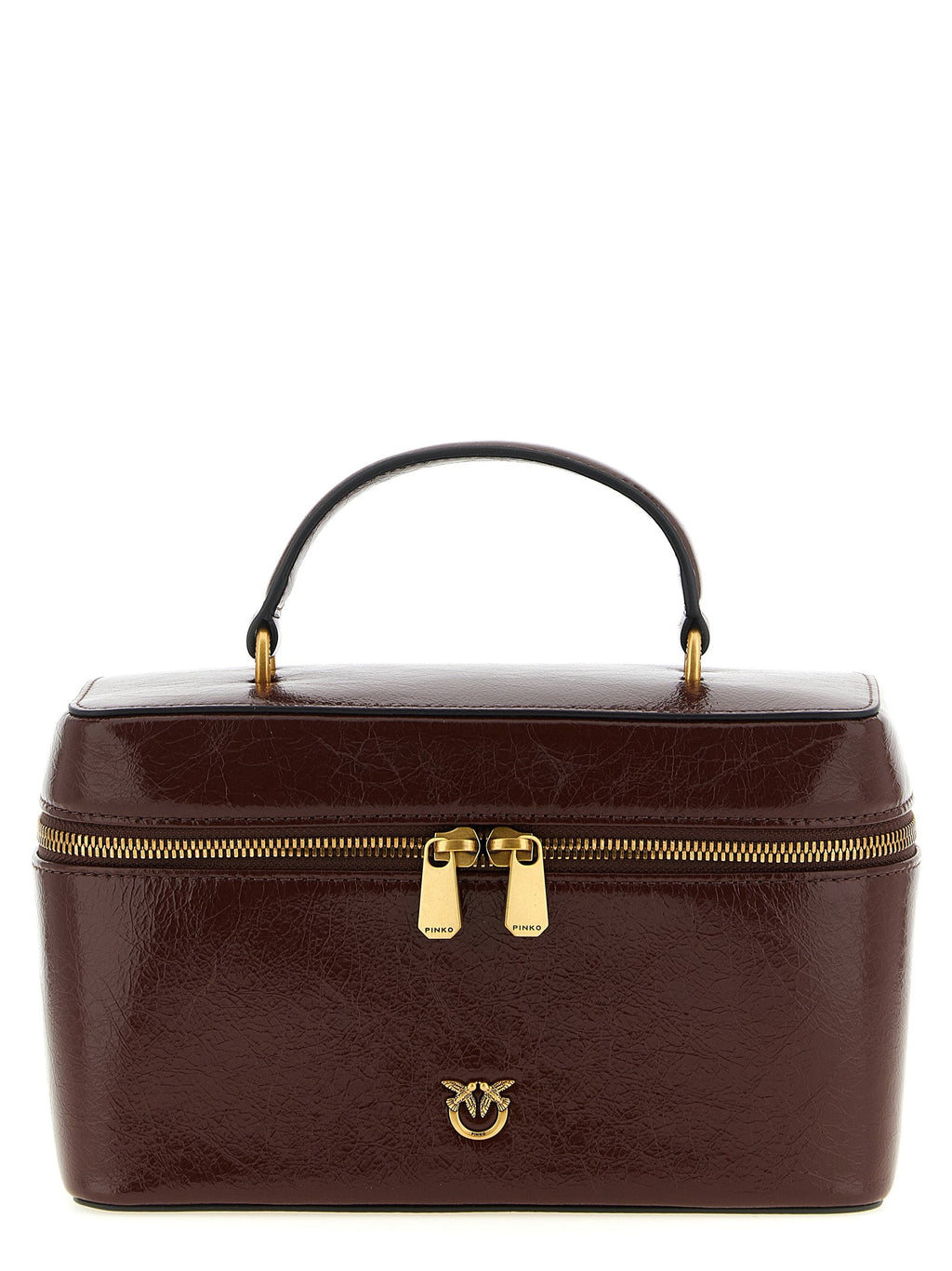 PINKO Brown Calfskin Handbag