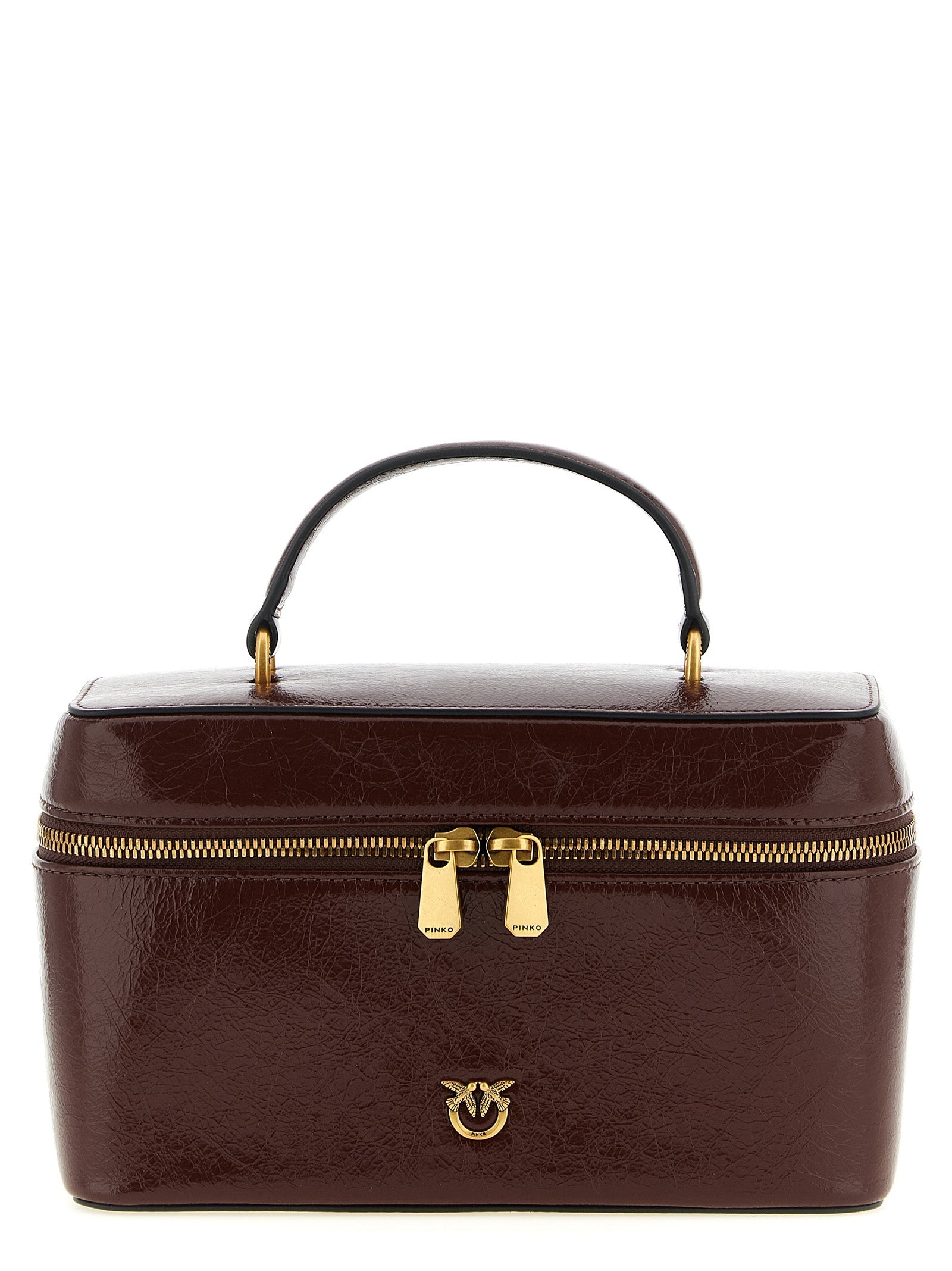 PINKO Brown Calfskin Handbag