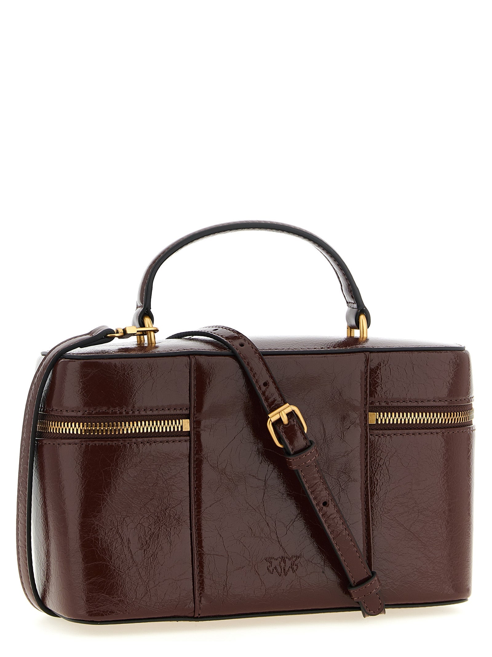 PINKO Brown Calfskin Handbag