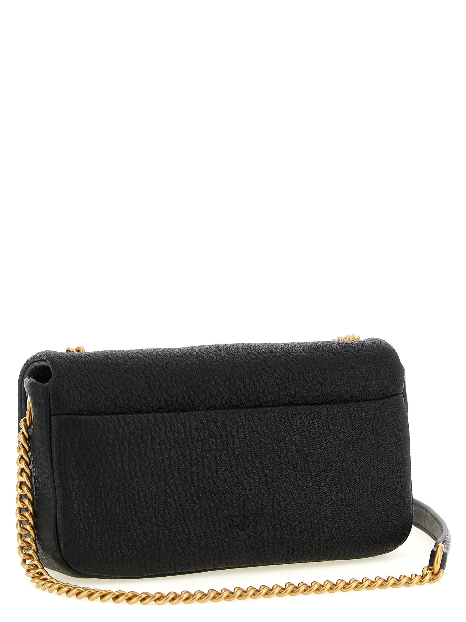 PINKO Black Lamb Leather Shoulder Bag PINKO