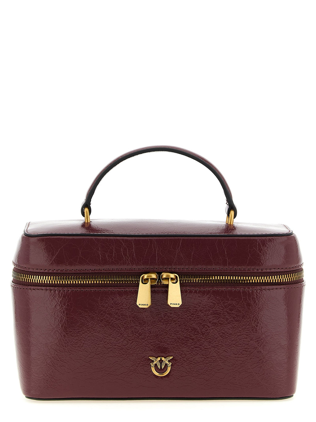 PINKO Bordeaux Calfskin Handbag