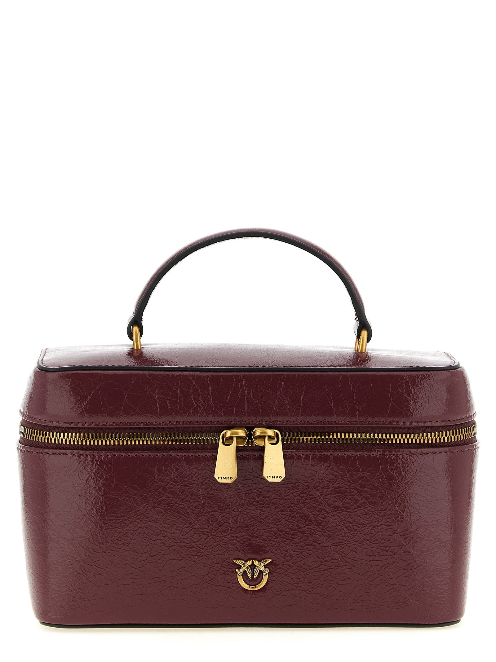 PINKO Bordeaux Calfskin Handbag
