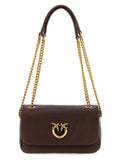 PINKO Brown Lamb Leather Shoulder Bag
