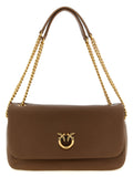 PINKO Brown Lamb Leather Shoulder Bag PINKO