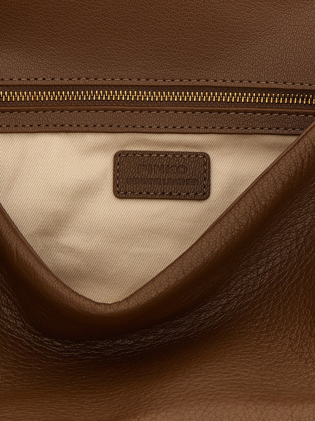 PINKO Brown Lamb Leather Shoulder Bag PINKO