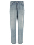 MM6 Maison Margiela Blue Cotton Straight-Leg Jeans