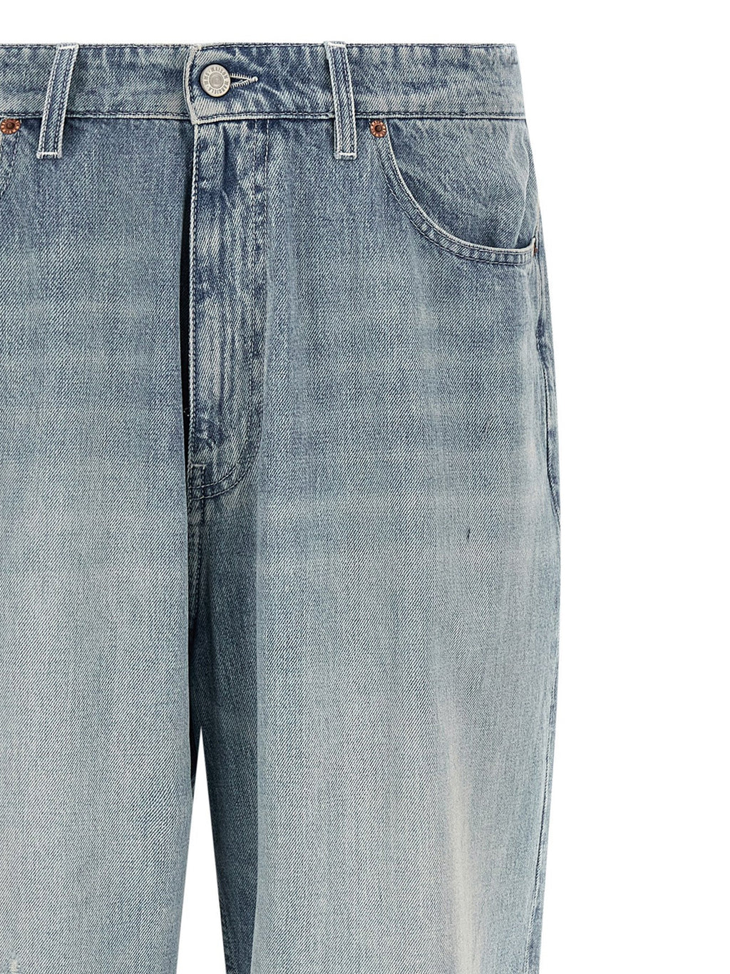 MM6 Maison Margiela Blue Cotton Straight-Leg Jeans