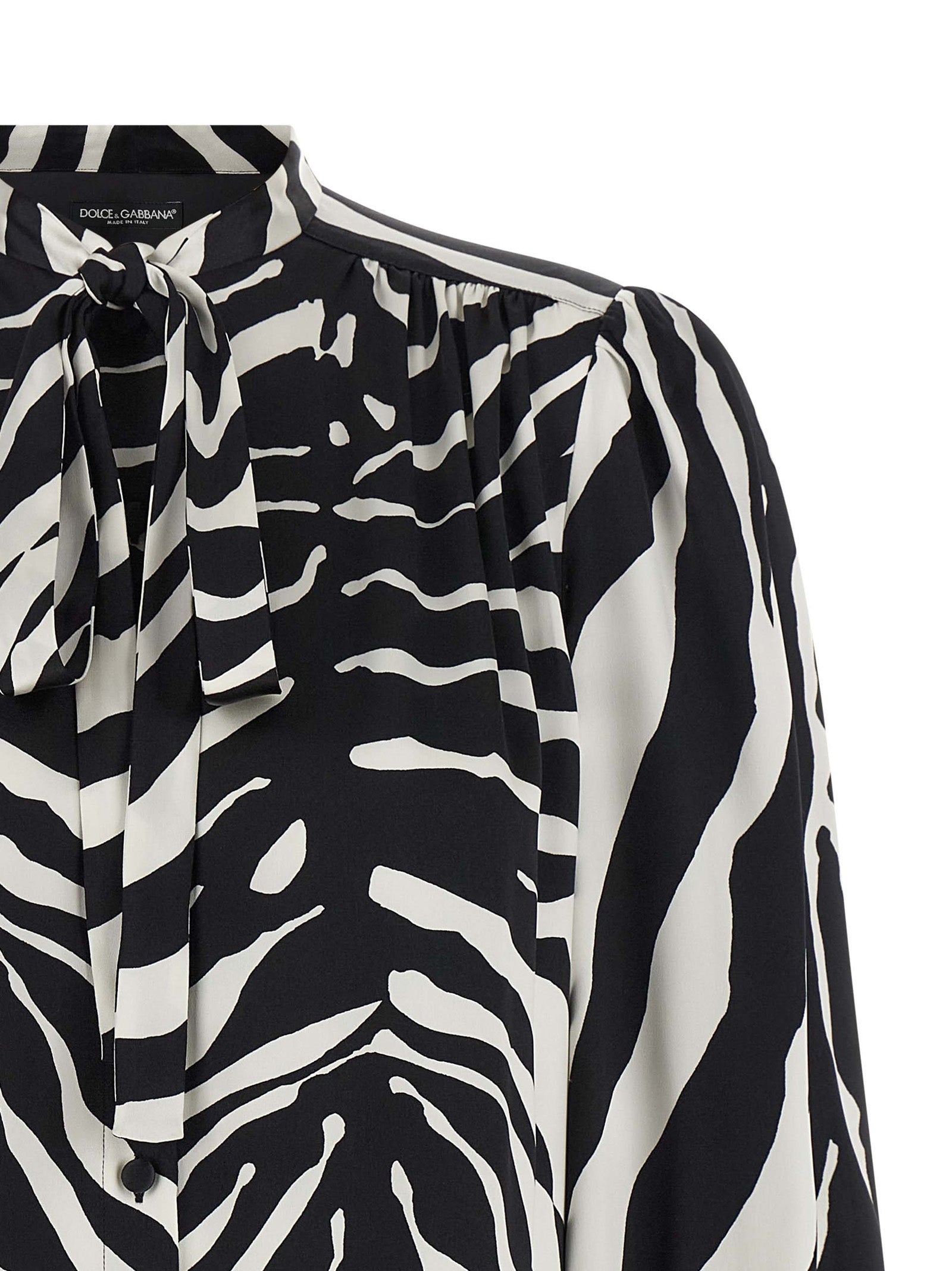 Dolce & Gabbana Bicolor Silk Blouse