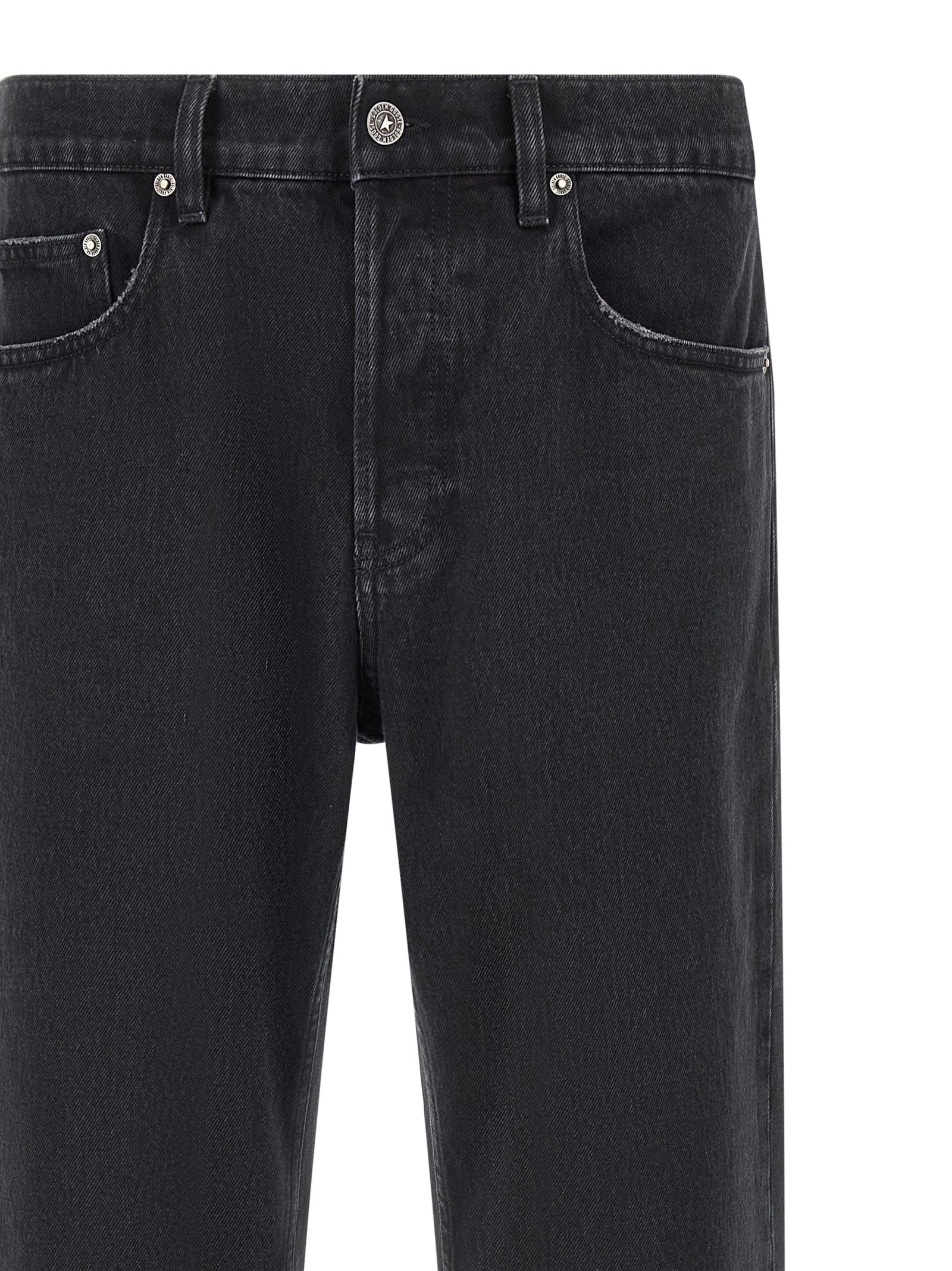 Golden Goose Black Cotton Straight-Leg Jeans