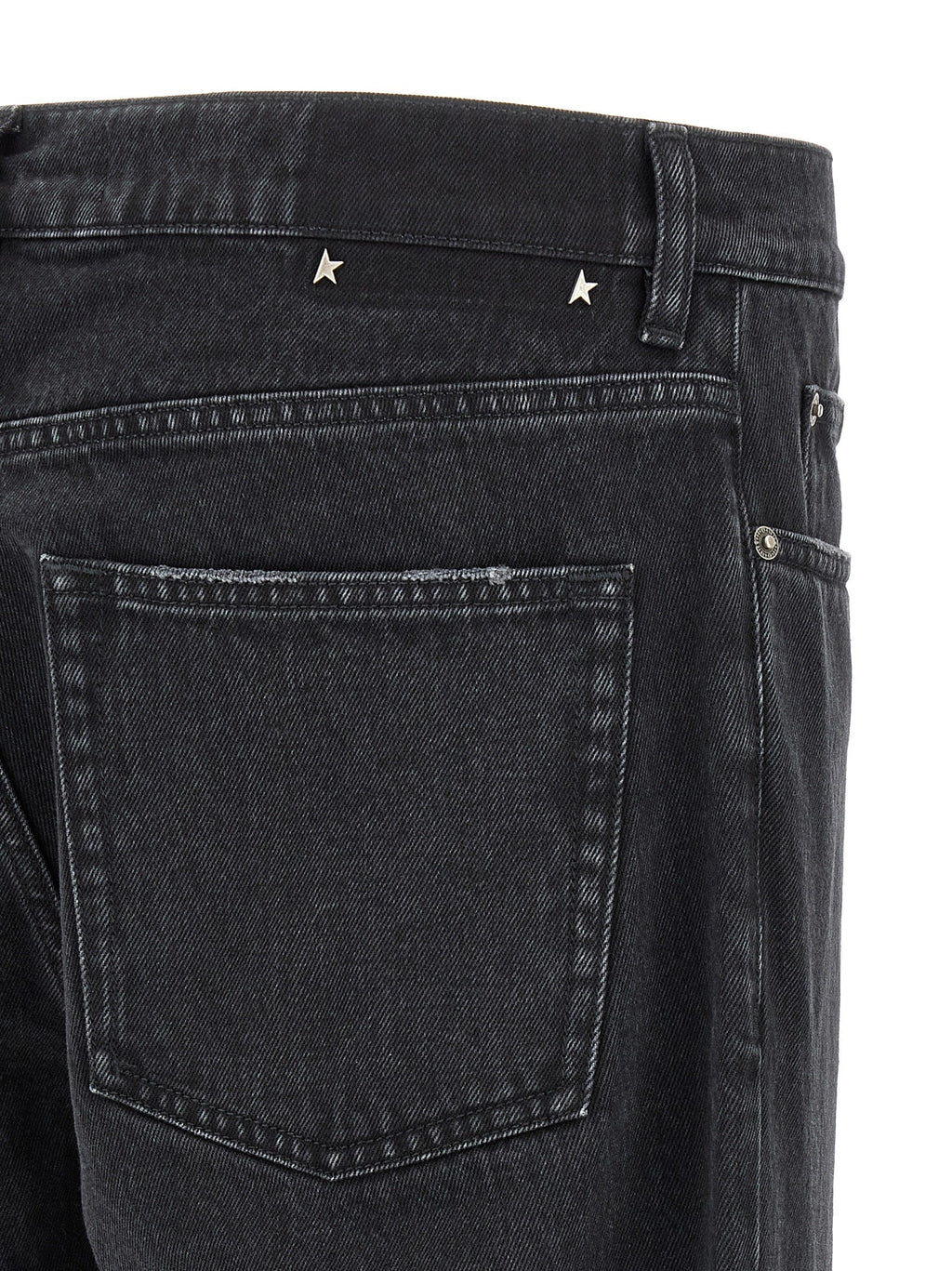 Golden Goose Black Cotton Straight-Leg Jeans