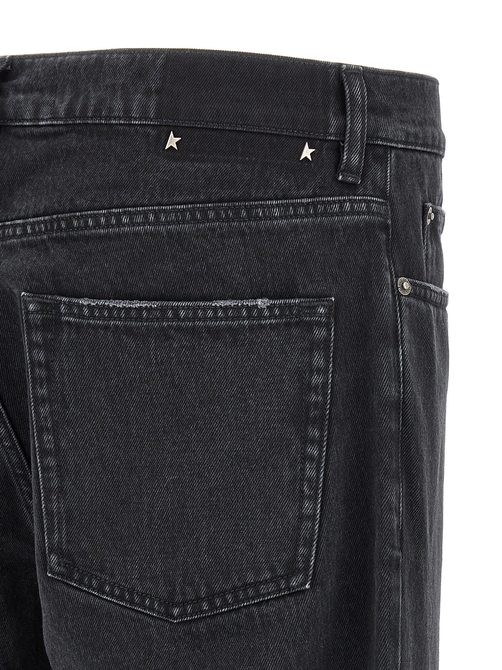 Golden Goose Black Cotton Straight-Leg Jeans
