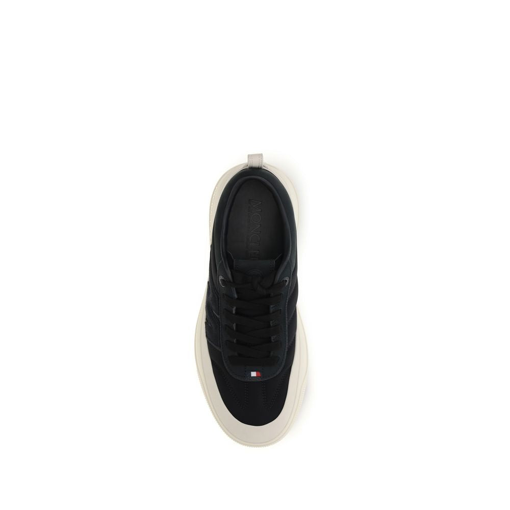 Moncler Black Calf Leather Bos Taurus Athletic Sneakers