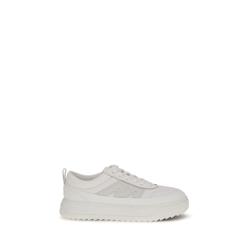 Moncler White Calf Leather Bos Taurus Athletic Sneakers