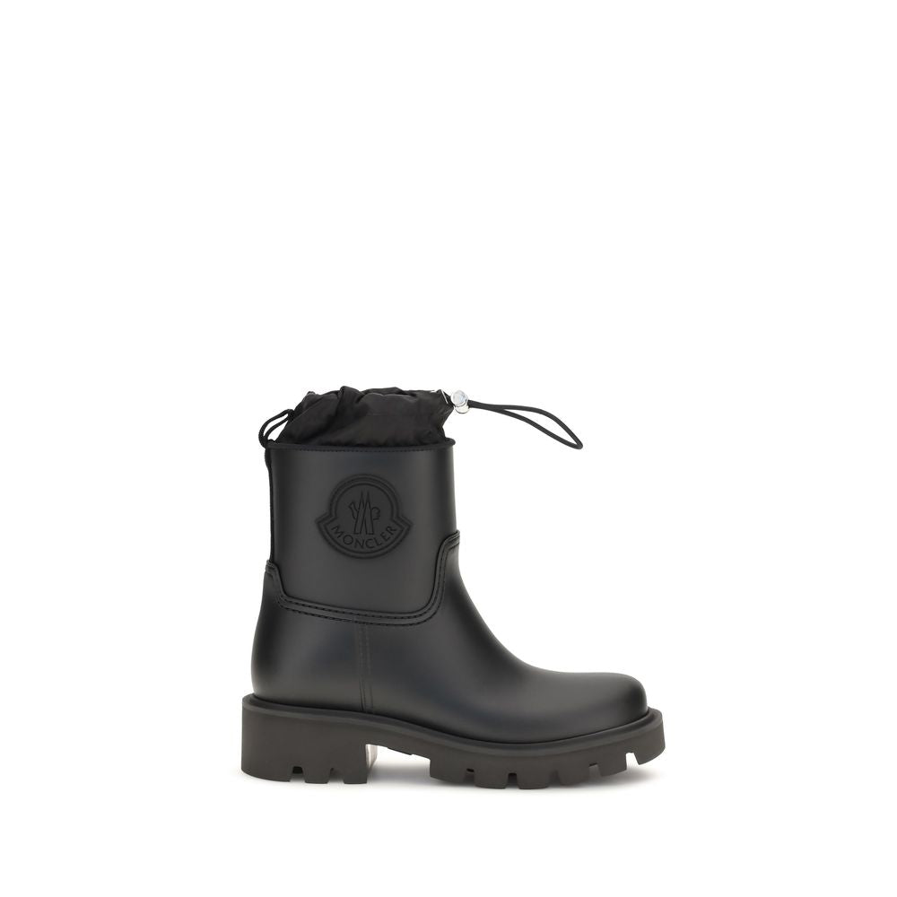 Moncler Black Pvc Rain Boots