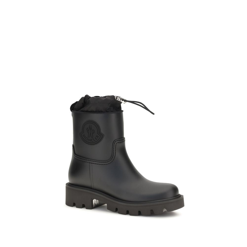 Moncler Black Pvc Rain Boots