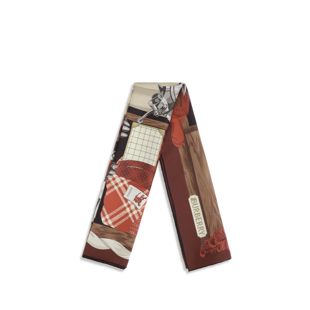 Burberry Brown Silk Scarf