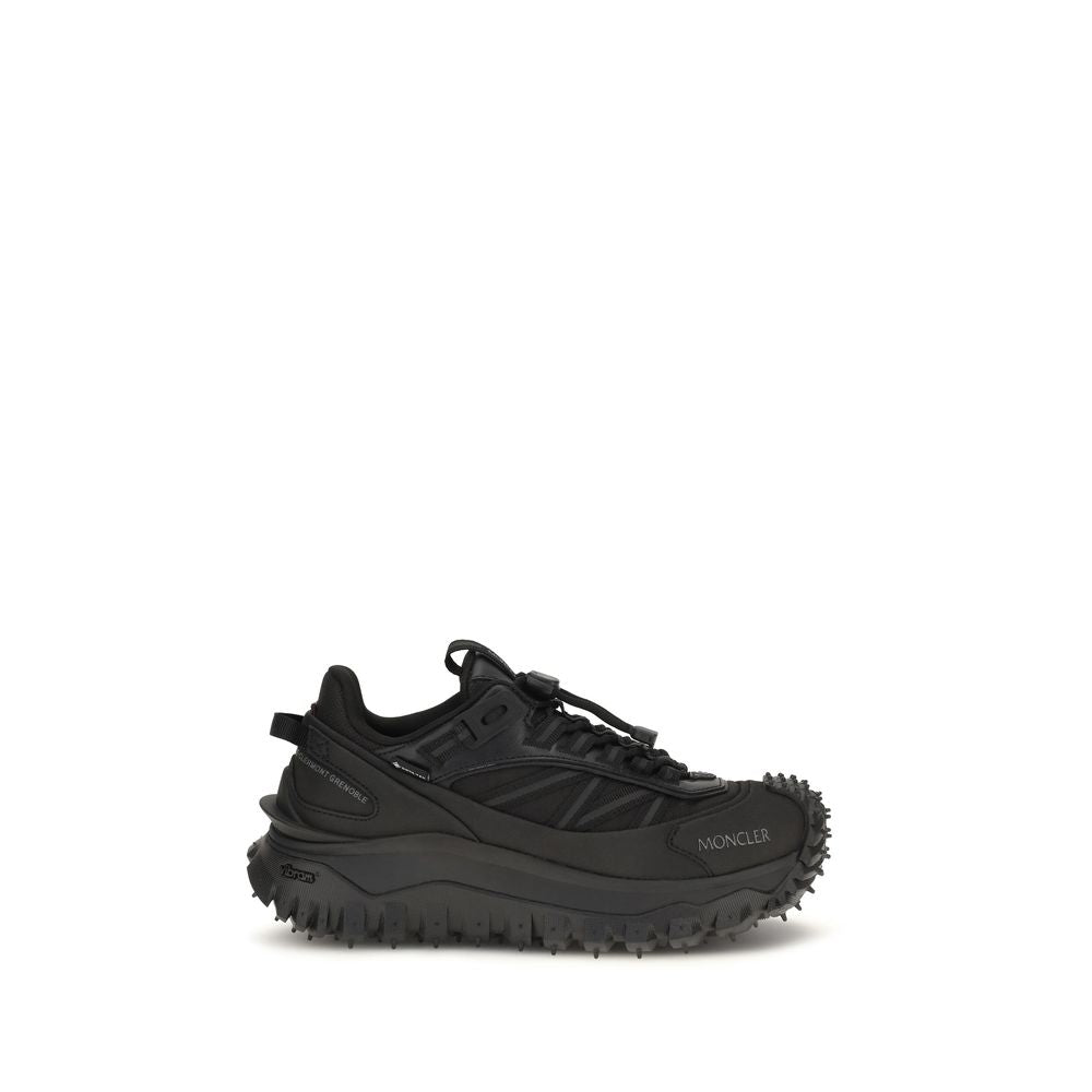 Moncler Black Calf Leather Bos Taurus Athletic Sneakers