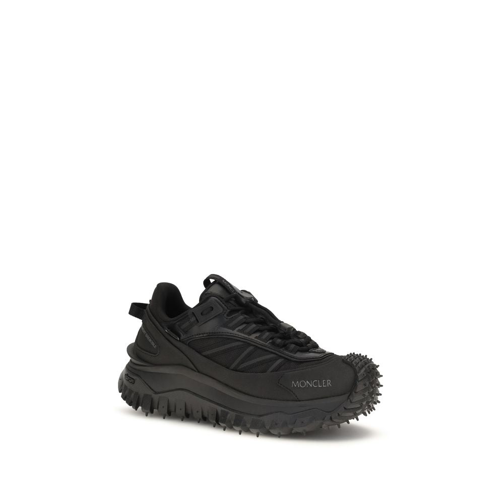 Moncler Black Calf Leather Bos Taurus Athletic Sneakers