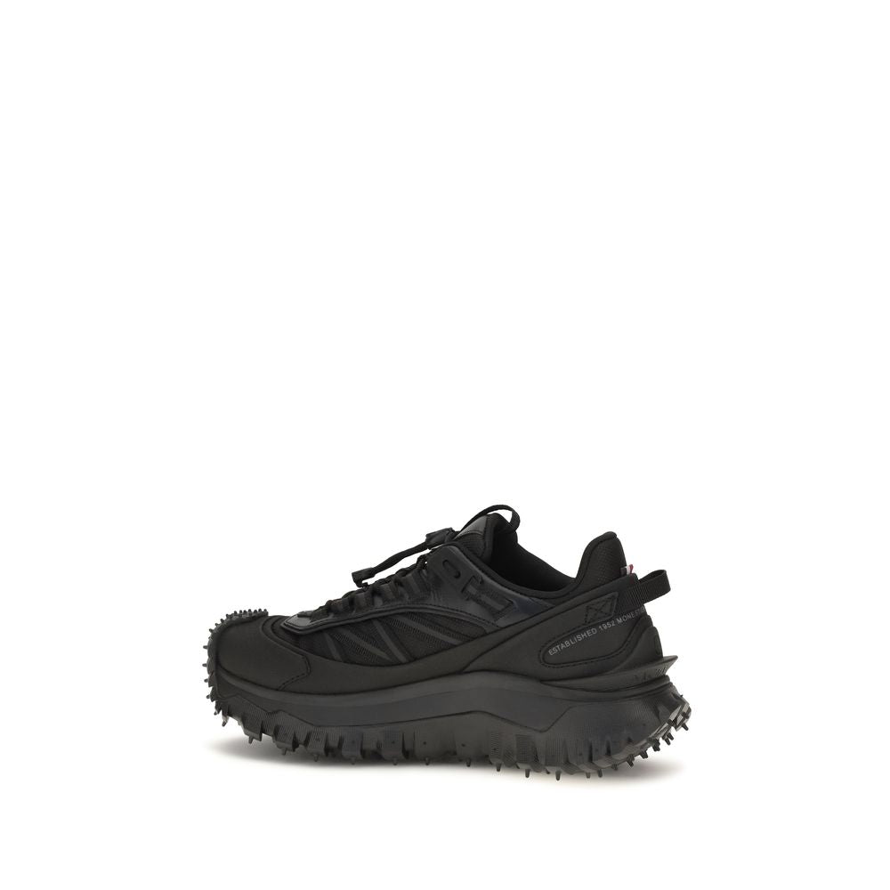 Moncler Black Calf Leather Bos Taurus Athletic Sneakers