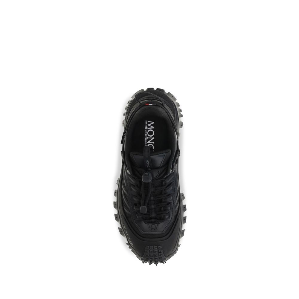 Moncler Black Calf Leather Bos Taurus Athletic Sneakers