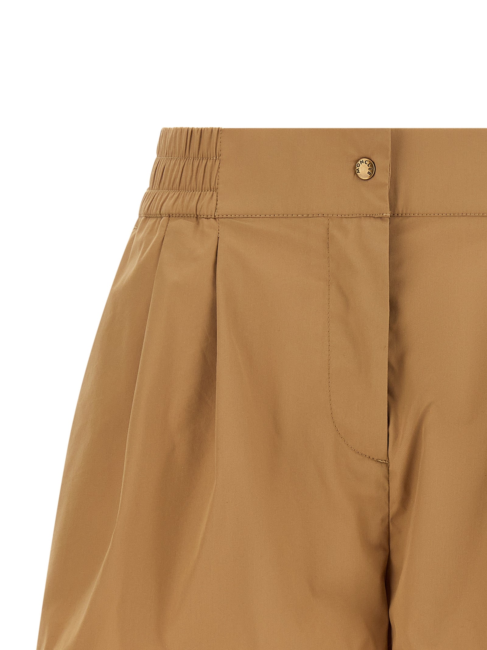 Moncler Beige Nylon Bermuda Shorts