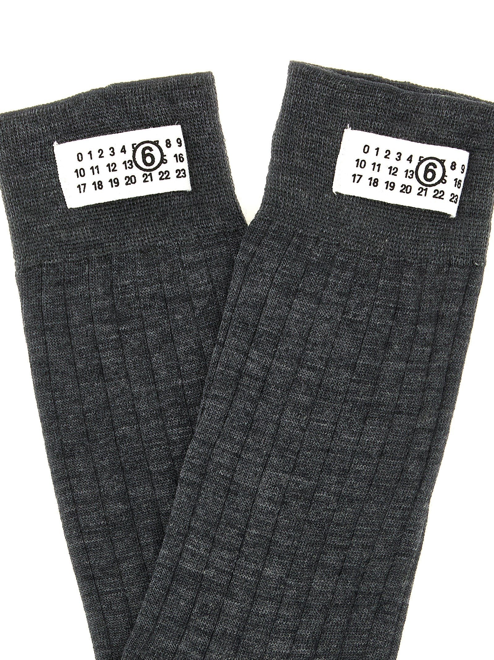 MM6 Maison Margiela Gray Wool Socks