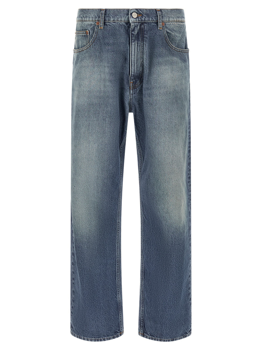MM6 Maison Margiela Blue Cotton Straight-Leg Jeans