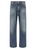 MM6 Maison Margiela Blue Cotton Straight-Leg Jeans