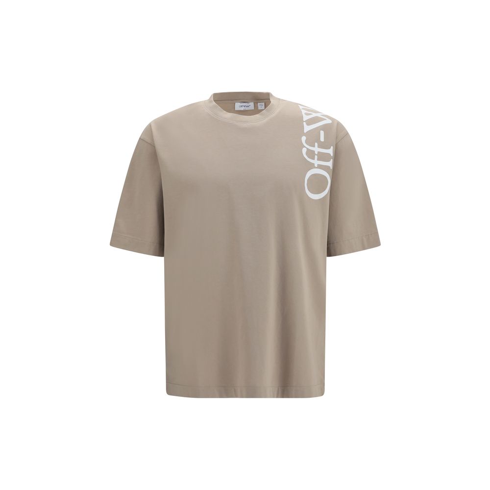 Off-White Beige Cotton T-Shirt