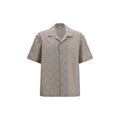 Off-White Beige Cotton Pattern Shirt
