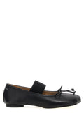 MM6 Maison Margiela Black Leather Ballet Flats
