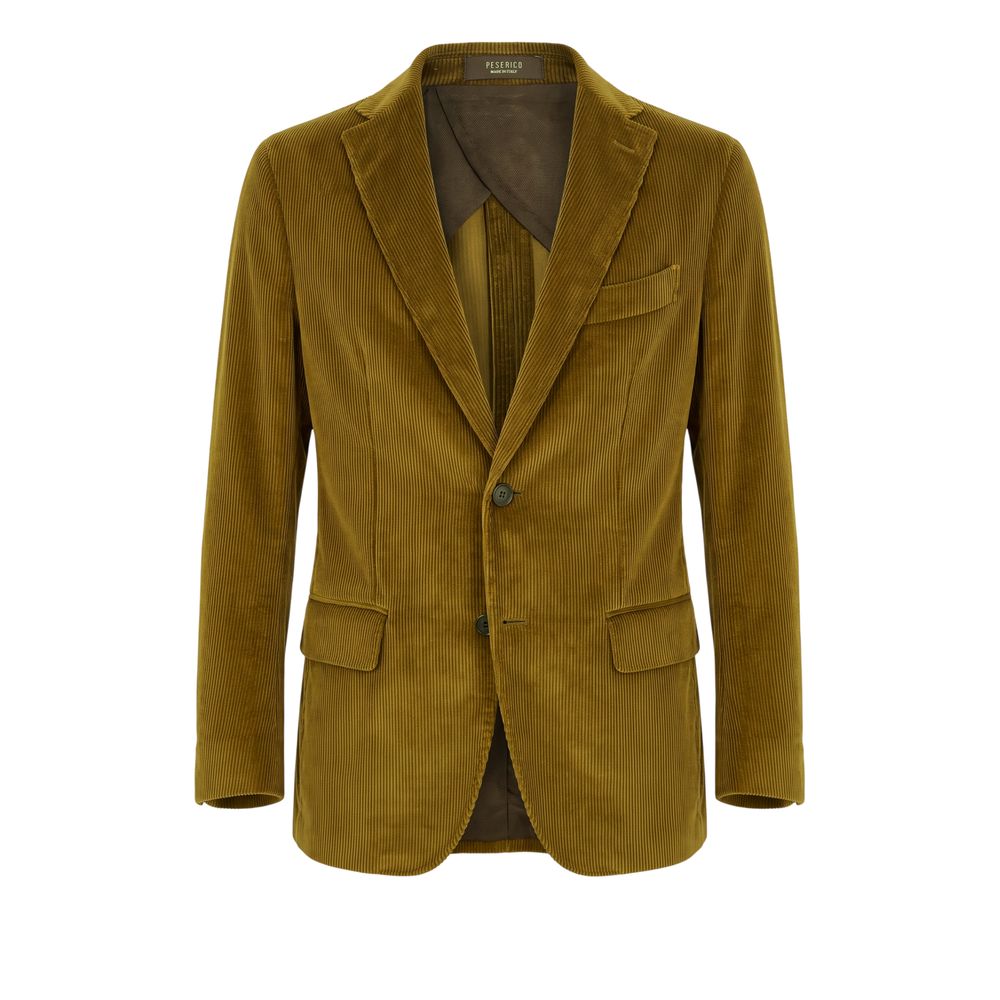 Peserico Green Cotton Men Jacket