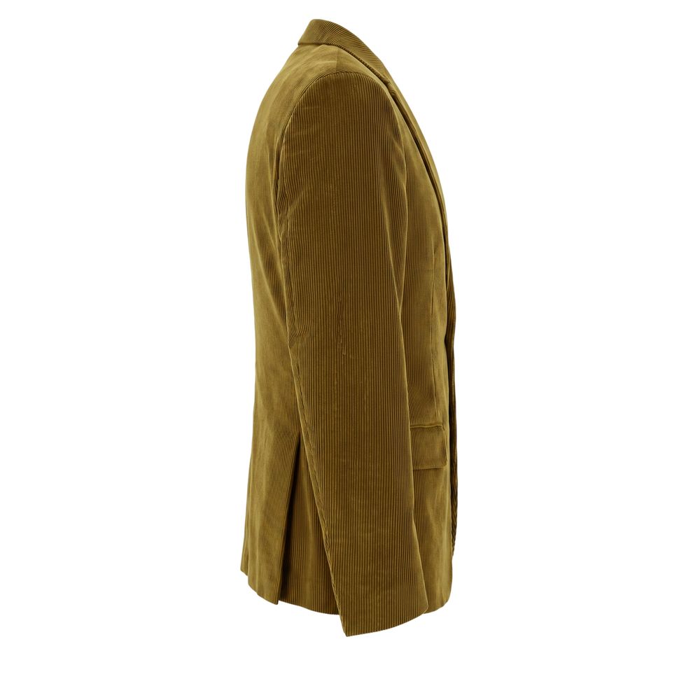 Peserico Green Cotton Men Jacket