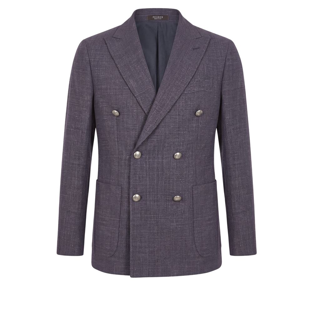 Peserico Blue Wool Men's Jacket