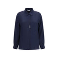 Max Mara Blue Silk Shirt