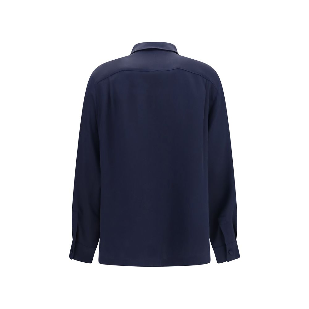 Max Mara Blue Silk Shirt
